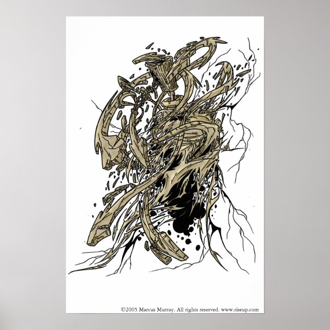 Póster el pulverizador puede cruzarse (Frente)