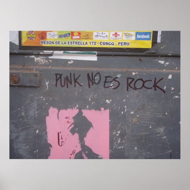 Póster El punk no es rock - graffiti (Frente)