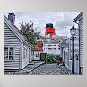 Póster El QE2 en Stavanger