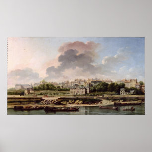 Póster El Quay y el pueblo de Passy en 1757