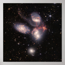Póster El Quinteto Telescopio James Webb de Stephan