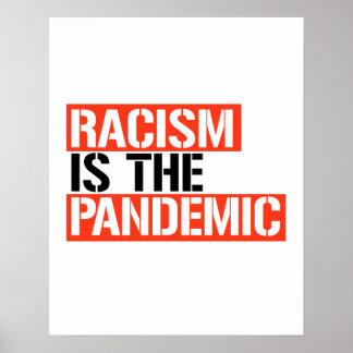 Póster El racismo es la pandemia