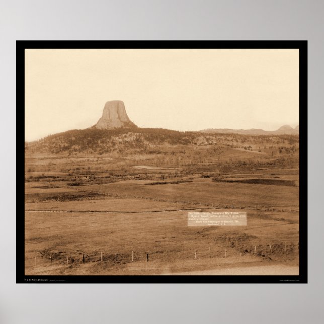 Póster El Rancho de Ryan y la Torre del Diablo vista leja (Frente)
