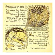 El ratón y el león Walter Crane