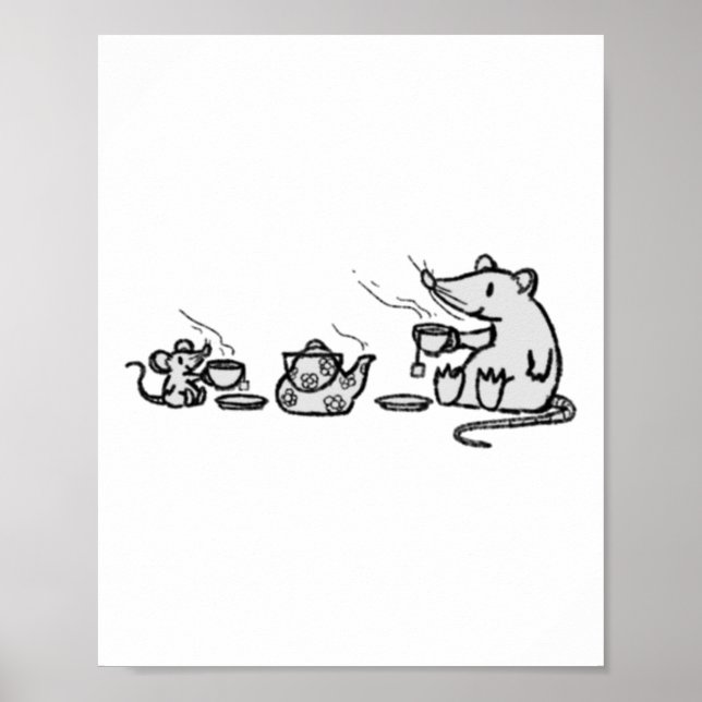 Póster El Ratón Y La Rata Tienen Un Gran Pegatina Fiesta  (Frente)
