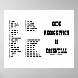 Póster El Reconocimiento De Código Es Esencial (Código Mo