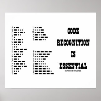 Póster El Reconocimiento De Código Es Esencial (Código Mo