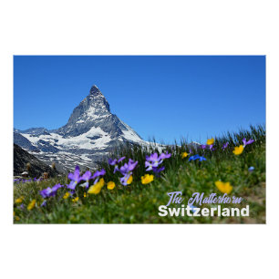Póster El recuerdo de viaje de Matterhorn Switzer