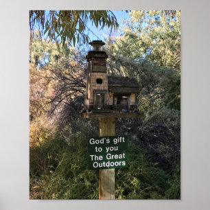 Póster El regalo de Dios, el gran Rótulo al aire libre