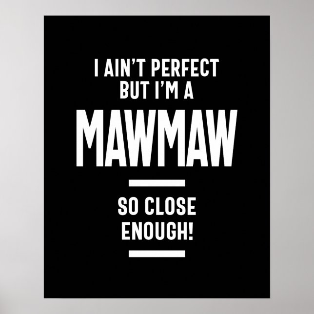 Póster El regalo de la abuela mawmaw perfecta para las mu (Frente)