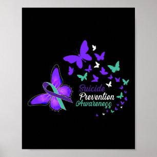 Póster El regalo de mariposas para la prevención del suic