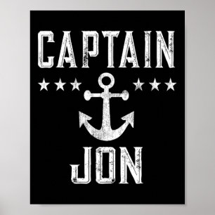 Póster El Regalo Del Capitán Jon Boating Para Los Amantes
