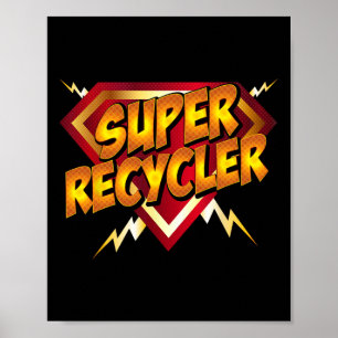 Póster El regalo del Día de la Tierra del Reciclaje Graci