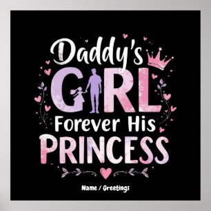 Póster El regalo del Día del Chica de papá para su prince