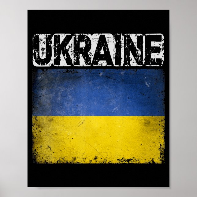 Póster El regalo del orgullo de la bandera ucraniana (Frente)