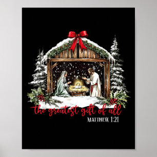 Póster El Regalo Más Grande De Todos Jesús Bebé Navidad C