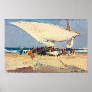 Póster El Regreso De La Captura. Playa de Valencia (1898)
