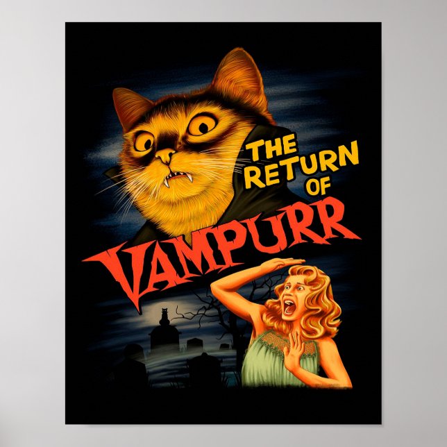 Póster El regreso de Vampurr |Gato Adorable (Frente)
