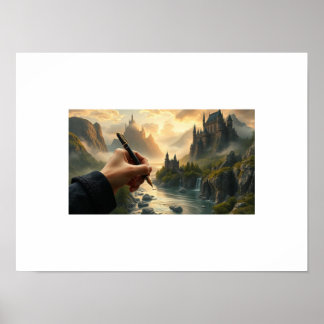 Póster El reino del escritor - Creando castillos con tint