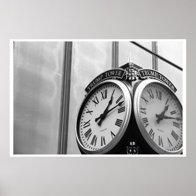 Póster El reloj de la torre Trump - Nueva York (Frente)