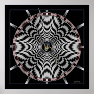 Póster El Reloj de la Vida en una Pendiente Resbaladiza