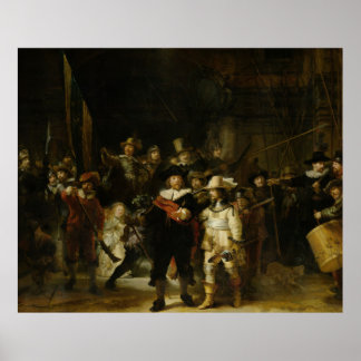 Póster El reloj nocturno, Rembrandt van Rijn