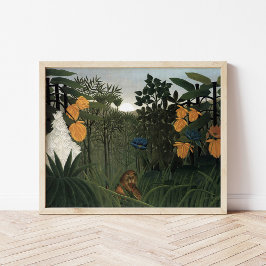Póster El repasado del león | Henri Rousseau