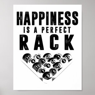 Póster El Reproductor De Billiards Pool Happiness Es Un R