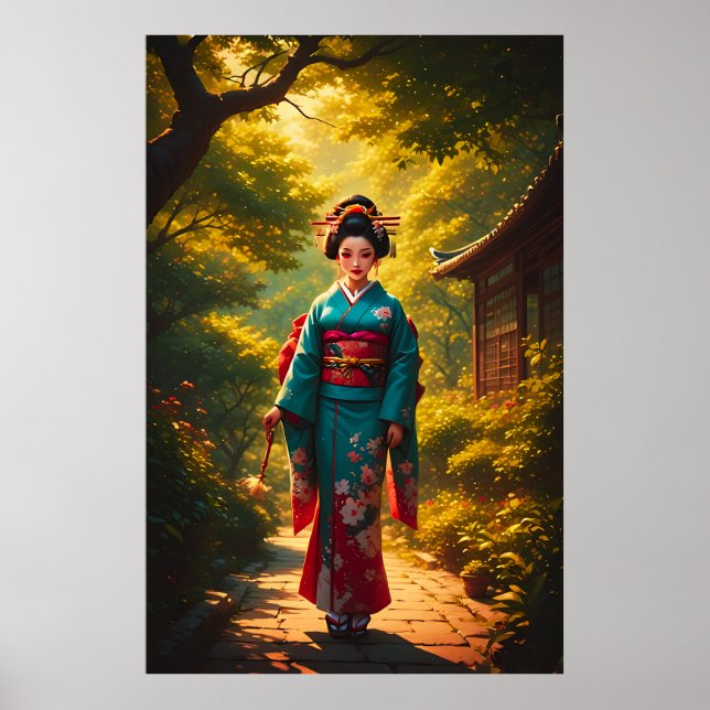 Póster El resplandor de un kimono (Frente)