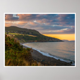 Póster El resplandor vespertino de la costa de Greystones