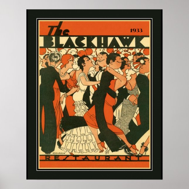Póster El restaurante Blackhawk Art Deco (Frente)