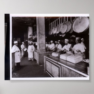 Póster El restaurante de Delmonico de la cocina, Nueva