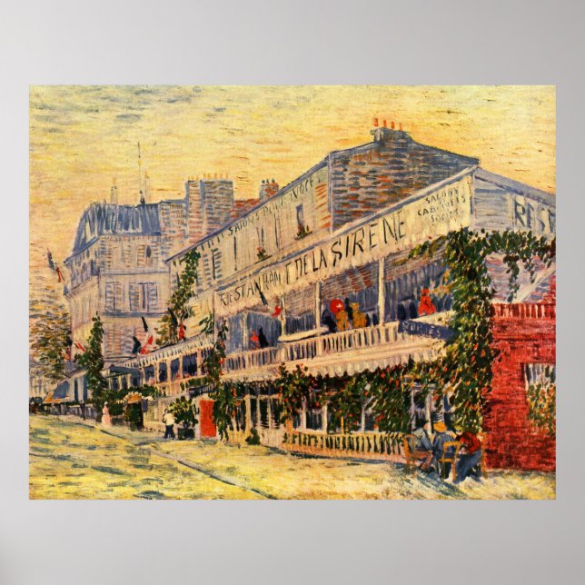 Póster El restaurante de la Sirene van Gogh (Frente)