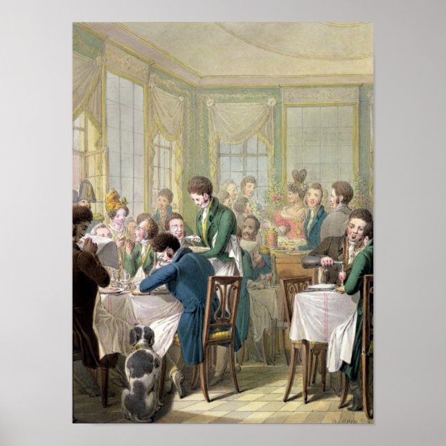 Póster El restaurante del Palais Royal, 1831 (Frente)