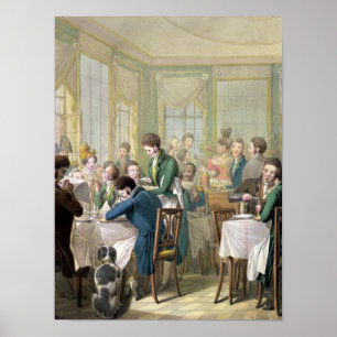 Póster El restaurante en el Palais Royal, 1831
