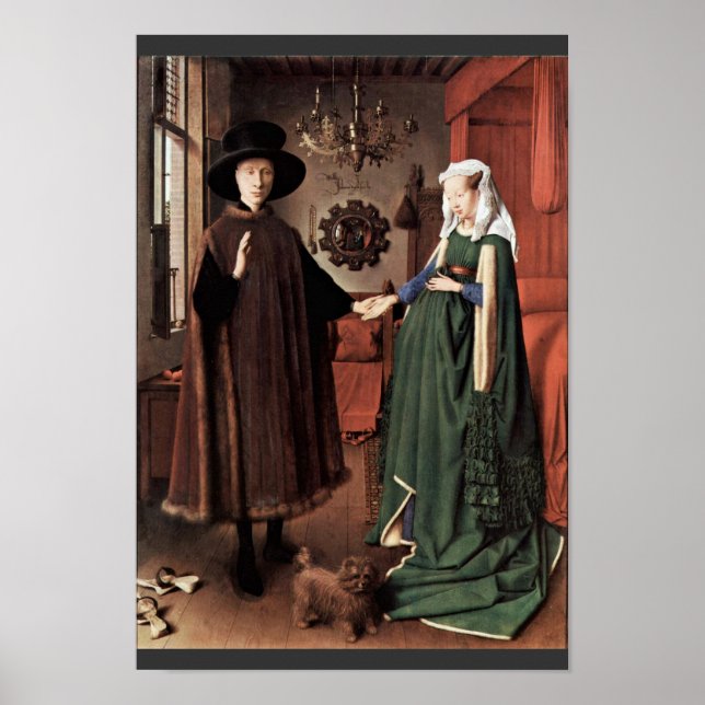 Póster El Retrato Arnolfini El Boda Arnolfini Por J (Frente)