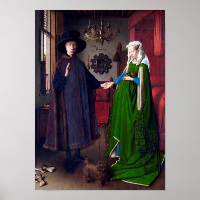 Póster El retrato de Arnolfini, Jan van Eyck (Frente)