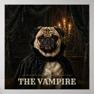 Póster El retrato de mascota de Halloween del oeste vinta