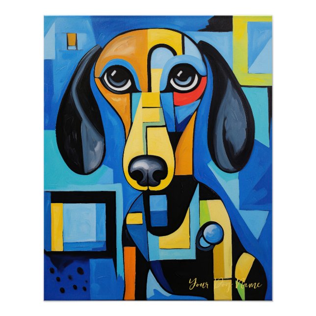 Póster El retrato de perro de Dachshund 004 - Sable Gabri (Anverso)