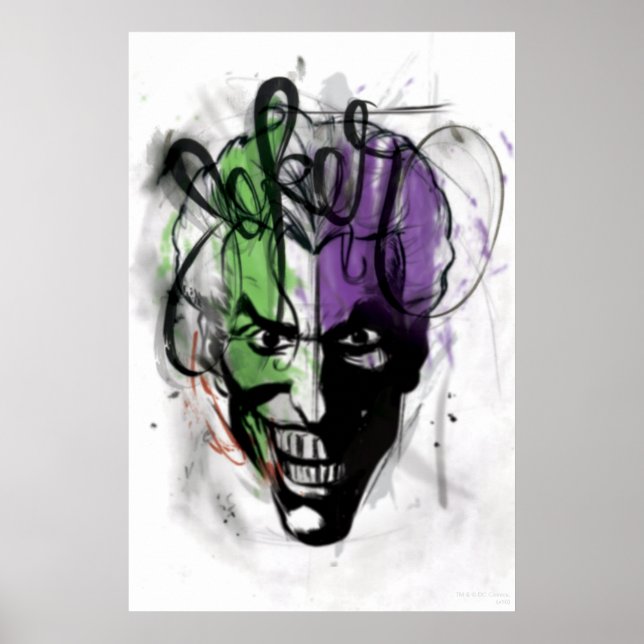 Póster El retrato del aerógrafo de la Neon Joker (Frente)