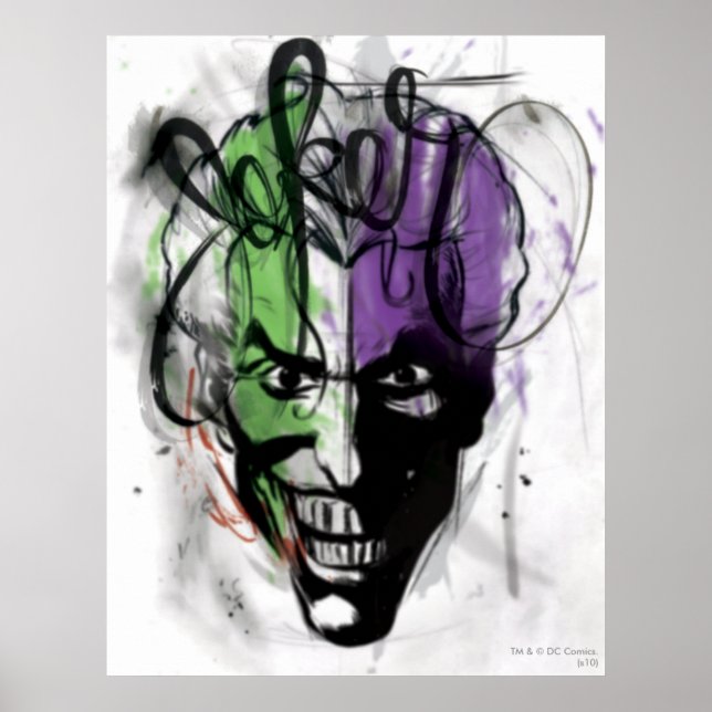 Póster El retrato del aerógrafo de la Neon Joker (Frente)