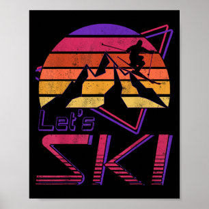 Póster El retro deja esquiar la nieve de los años 80 y 90