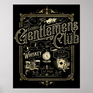 Póster El retro del club de caballeros