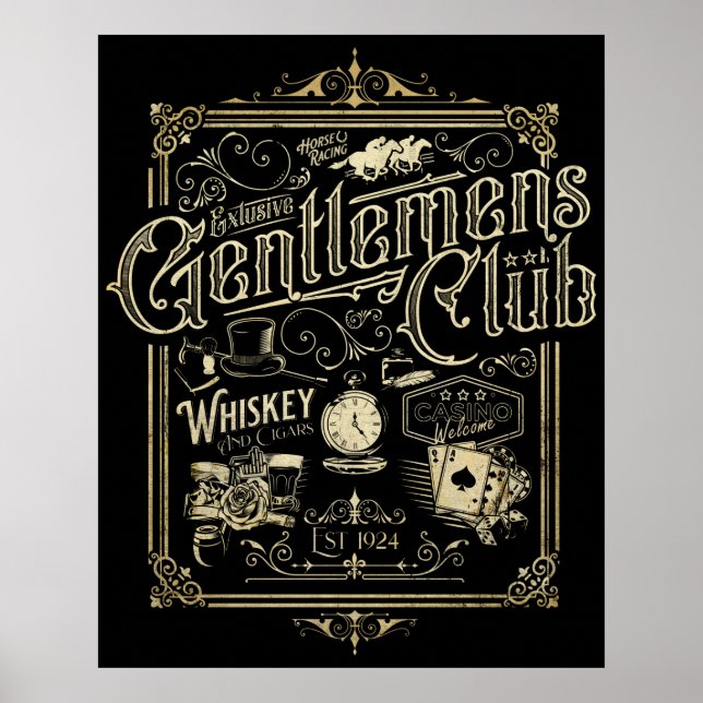 Póster El retro del club de caballeros (Frente)