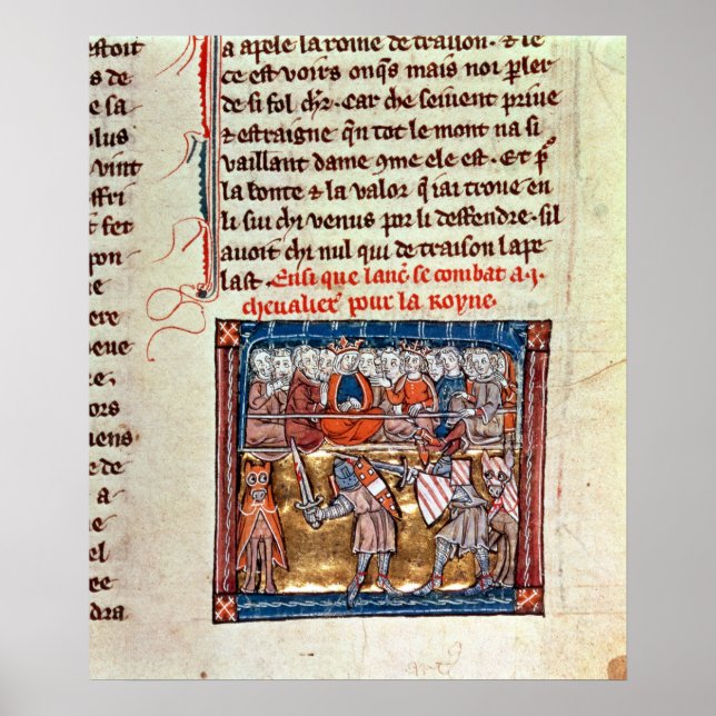 Póster El Rey Arturo y Guinevere viendo una (Frente)