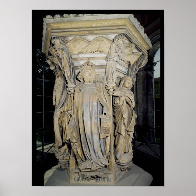 Póster El rey David flanqueado por Moisés y Jeremías (Frente)