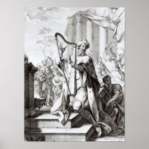 Póster El rey David juega la lira