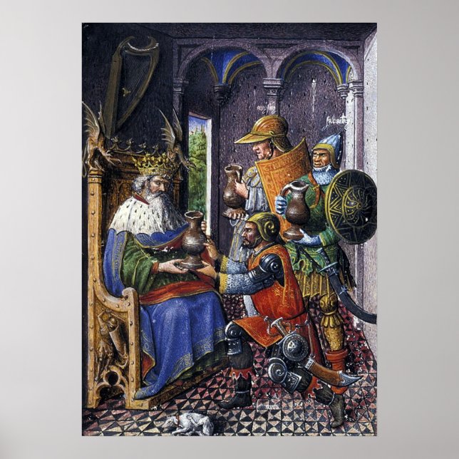 Póster El Rey David y los Tres Valientes (Frente)