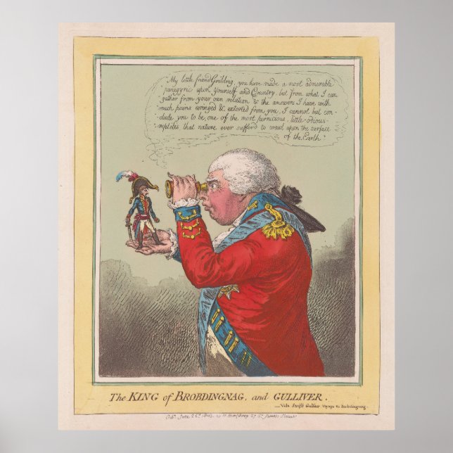 Póster El rey de Brobdingnag y Gulliver (1803) (Frente)