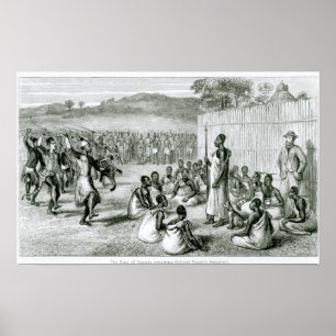 Póster El Rey de Uganda revisa al coronel